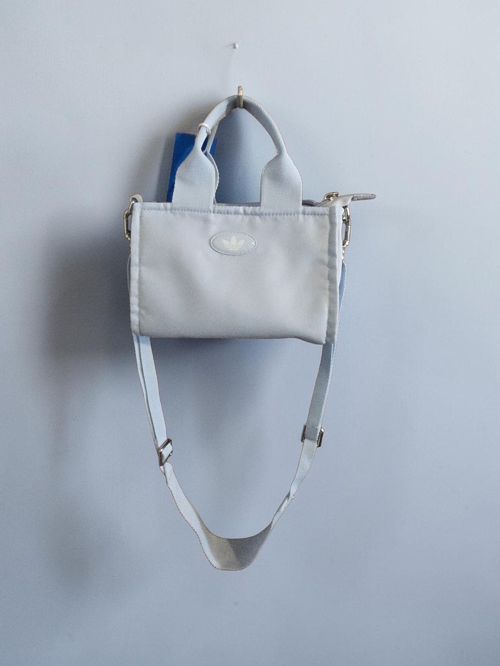 adidas Light Blue Mini Top-Handle Crossbody
